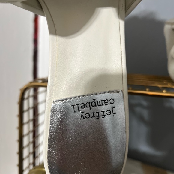 White Jefferey Campbell bow tie sandals 8.5 - Picture 5 of 8